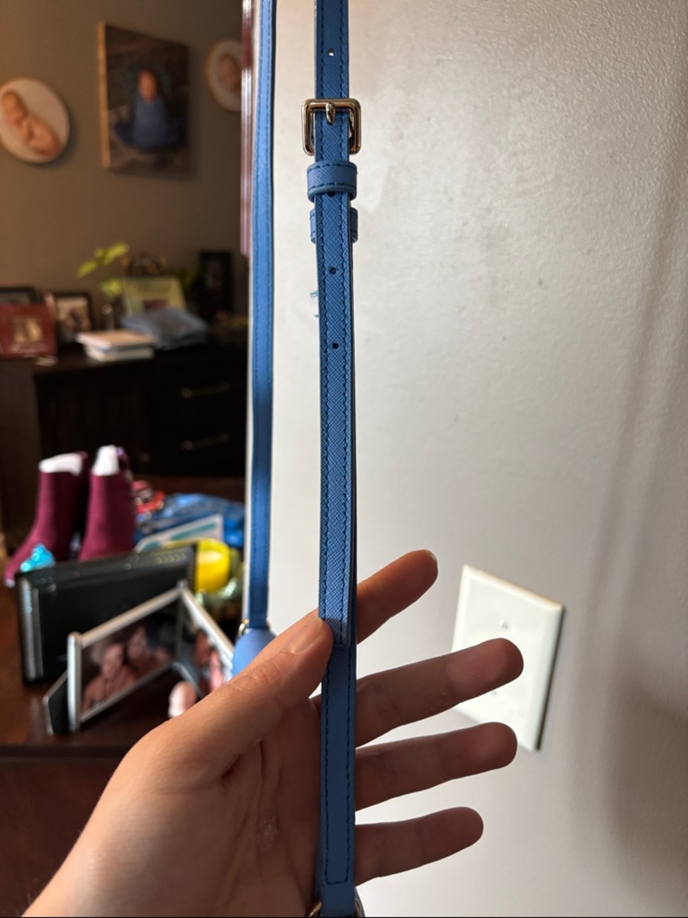kate spade Blue and White Striped Envelope Crossbody - Picture 5 of 7